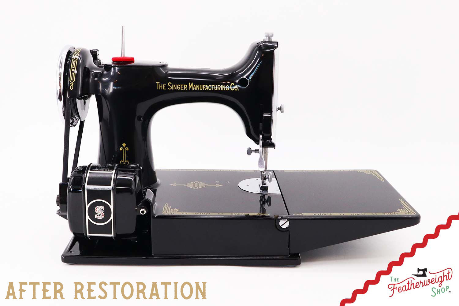 Singer Featherweight 221, "First-Run" 1933 AD5434** - Fully Restored in Gloss Black