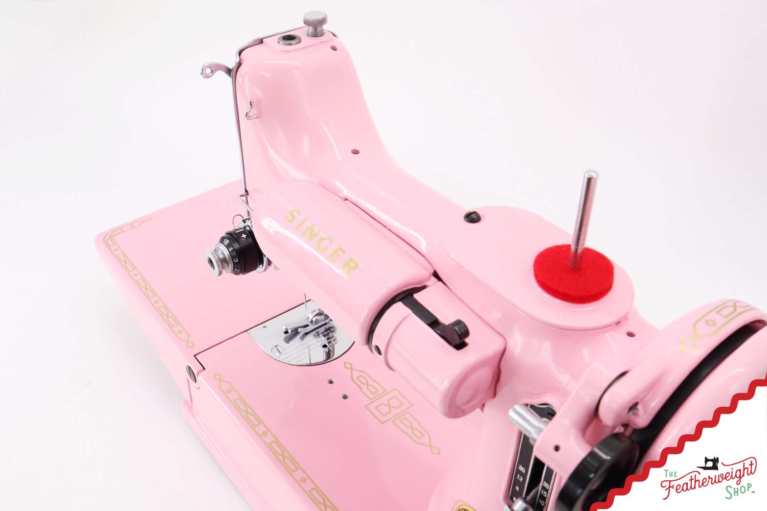 Singer Featherweight 221K, Red 'S', ES2397** - Fully Restored in Rosy Posy Pink
