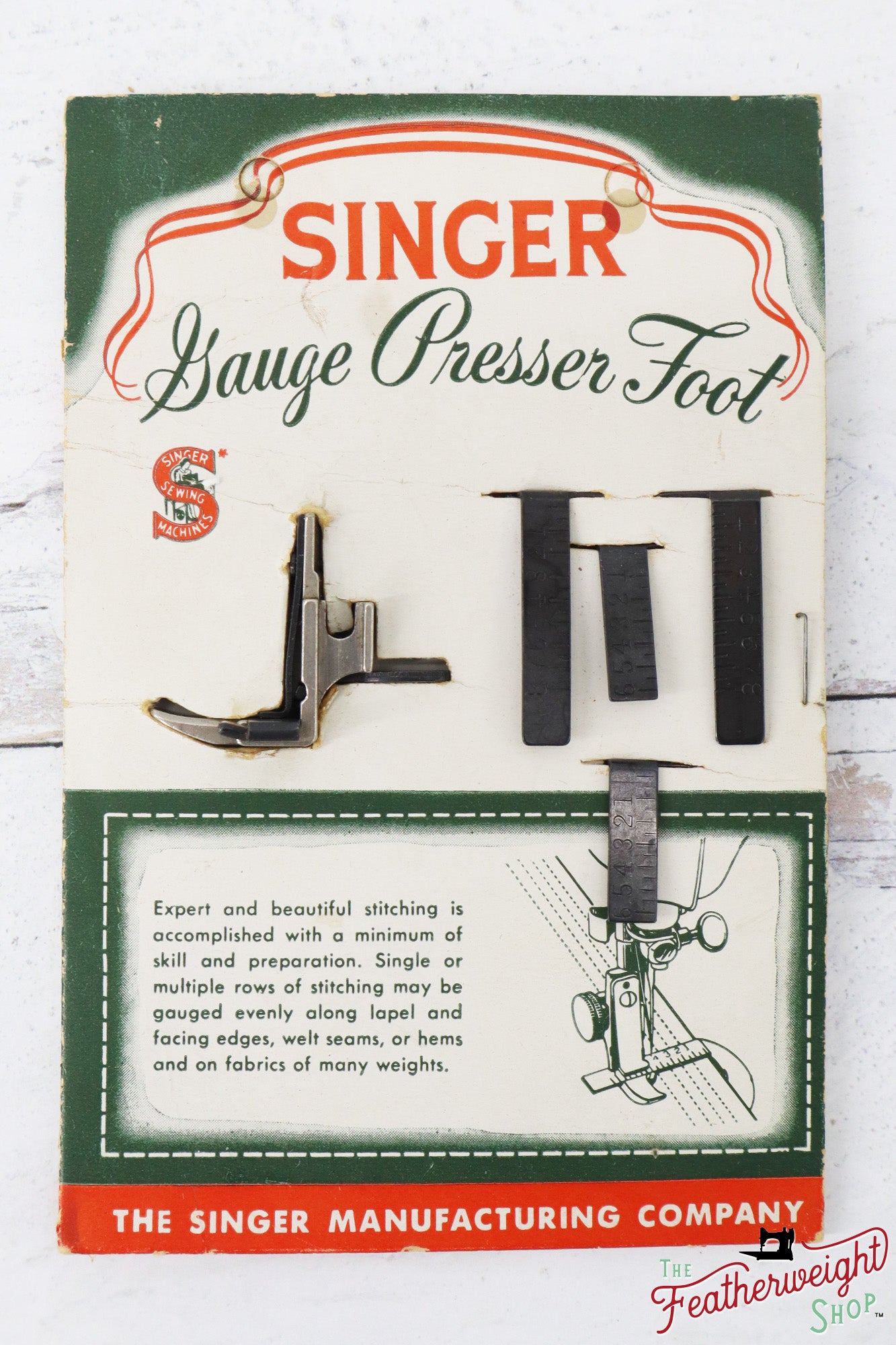 Gauge Presser Foot Attachment Set, Singer (Vintage Original)