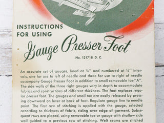 Load image into Gallery viewer, Gauge Presser Foot Attachment Set, Singer (Vintage Original)