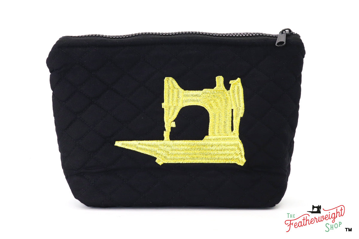 gold embroidered featherweight bag