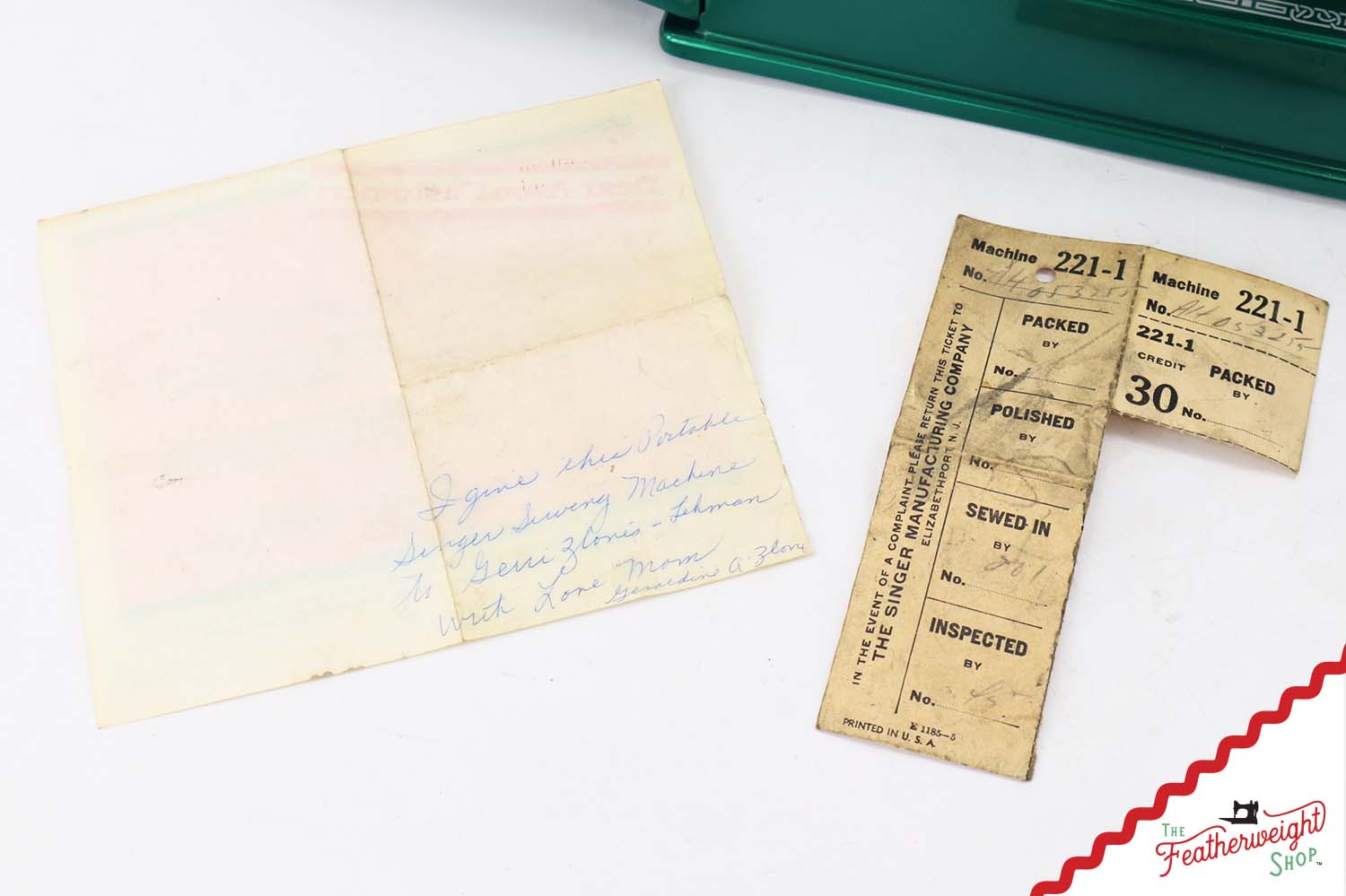 Singer Featherweight 221 AH053*** - Fully Restored in Emeral Green