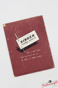 Booklet, Family Sewing Machine Album, Singer (Vintage Original)