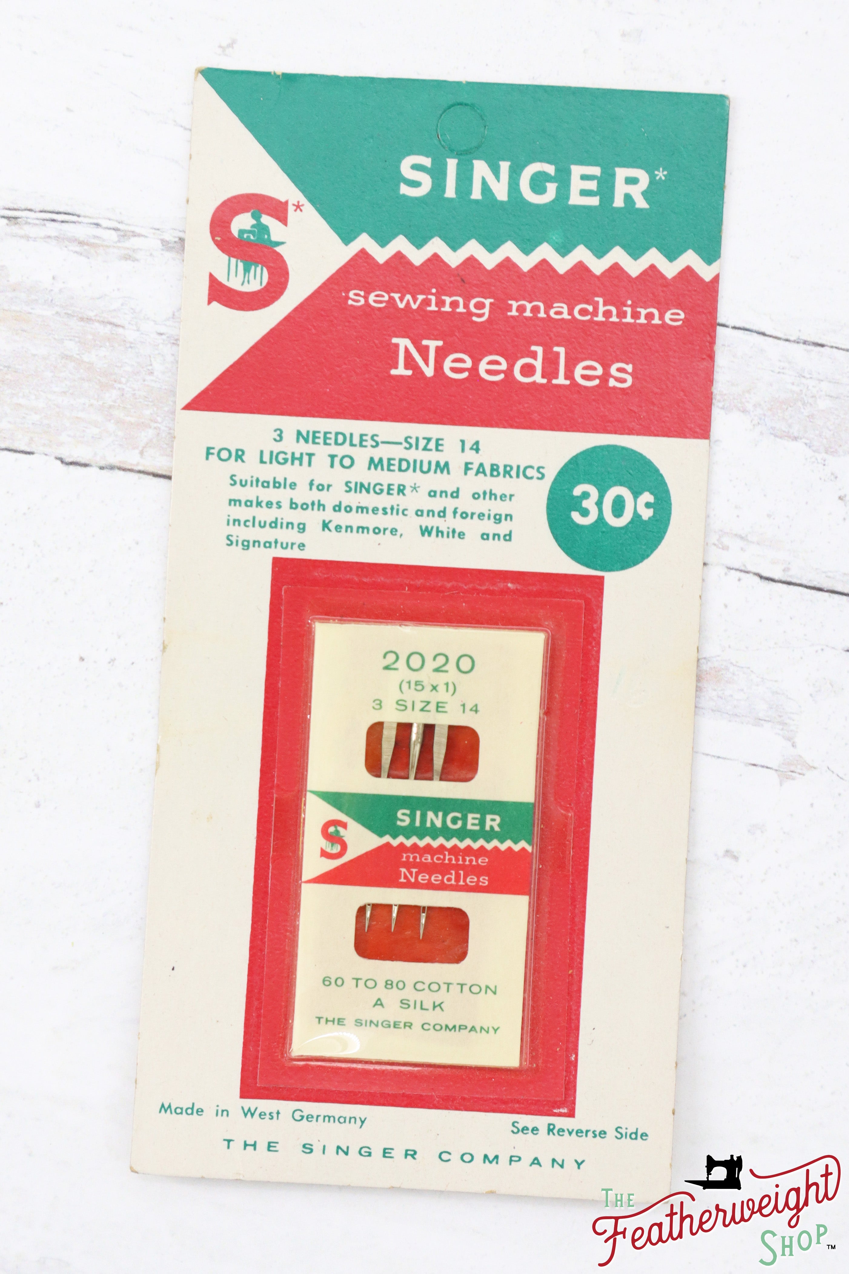 Needles, Singer New Old Stock - on Original Card (Vintage Original)