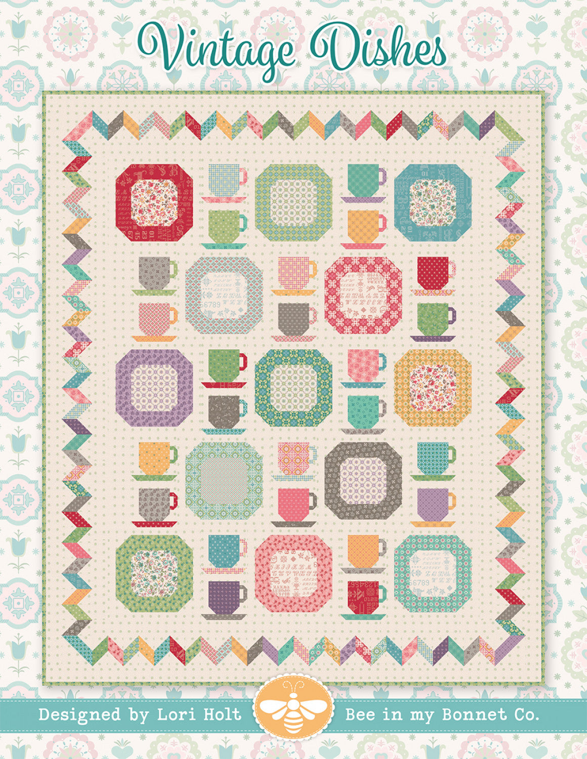 PATTERN, Vintage Dishes Quilt by Lori Holt