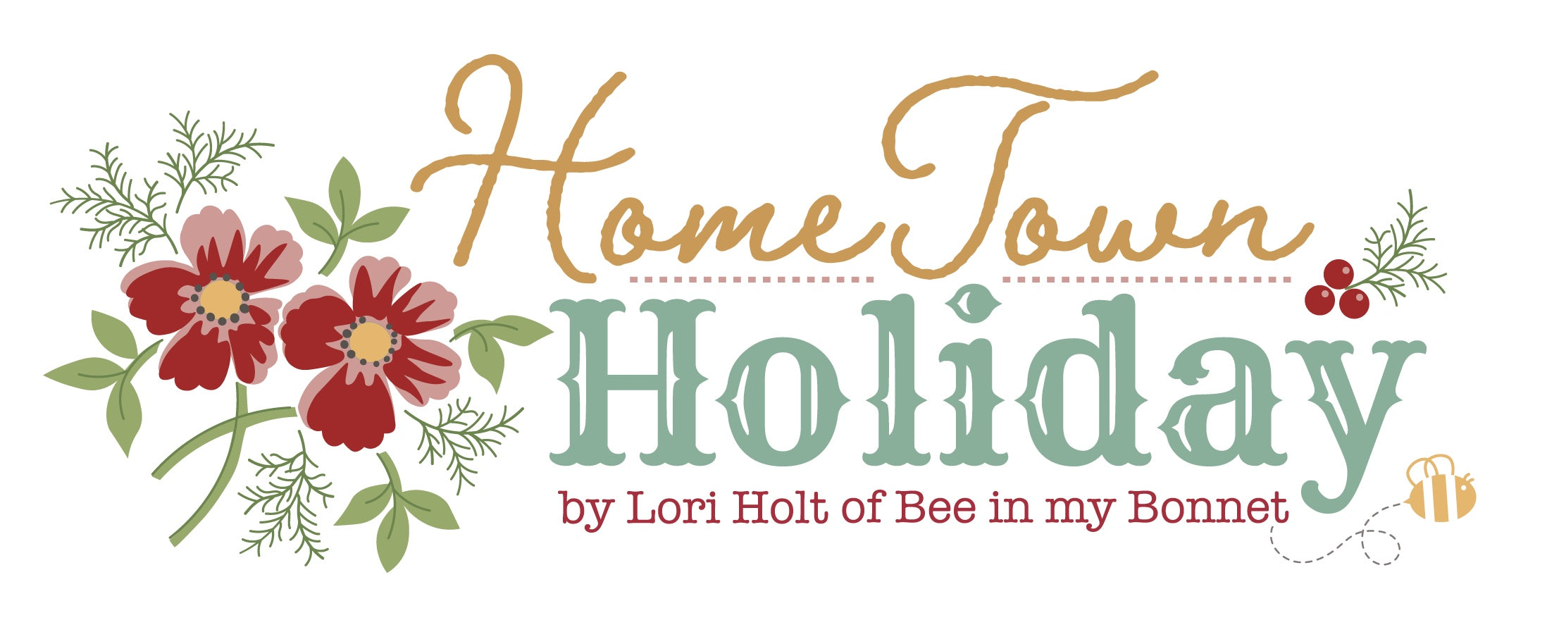 Fabric, Hometown Holiday by Lori Holt - FAT QUARTER BUNDLE