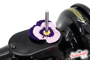 Spool Pin Doily - Pansy Flower
