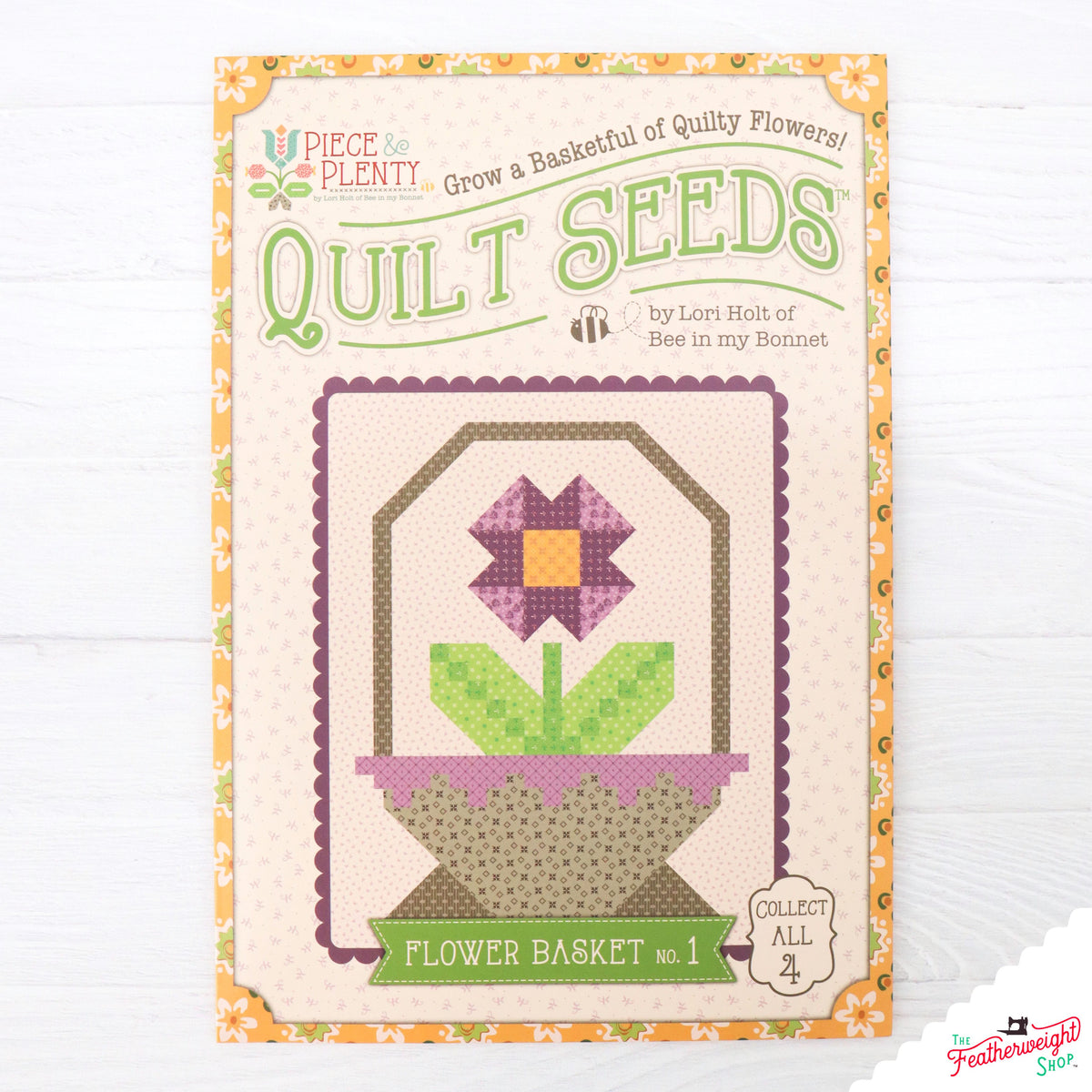 PATTERN, Piece & Plenty Quilt Seeds ~ Flower Basket No. 1 Block by Lor ...