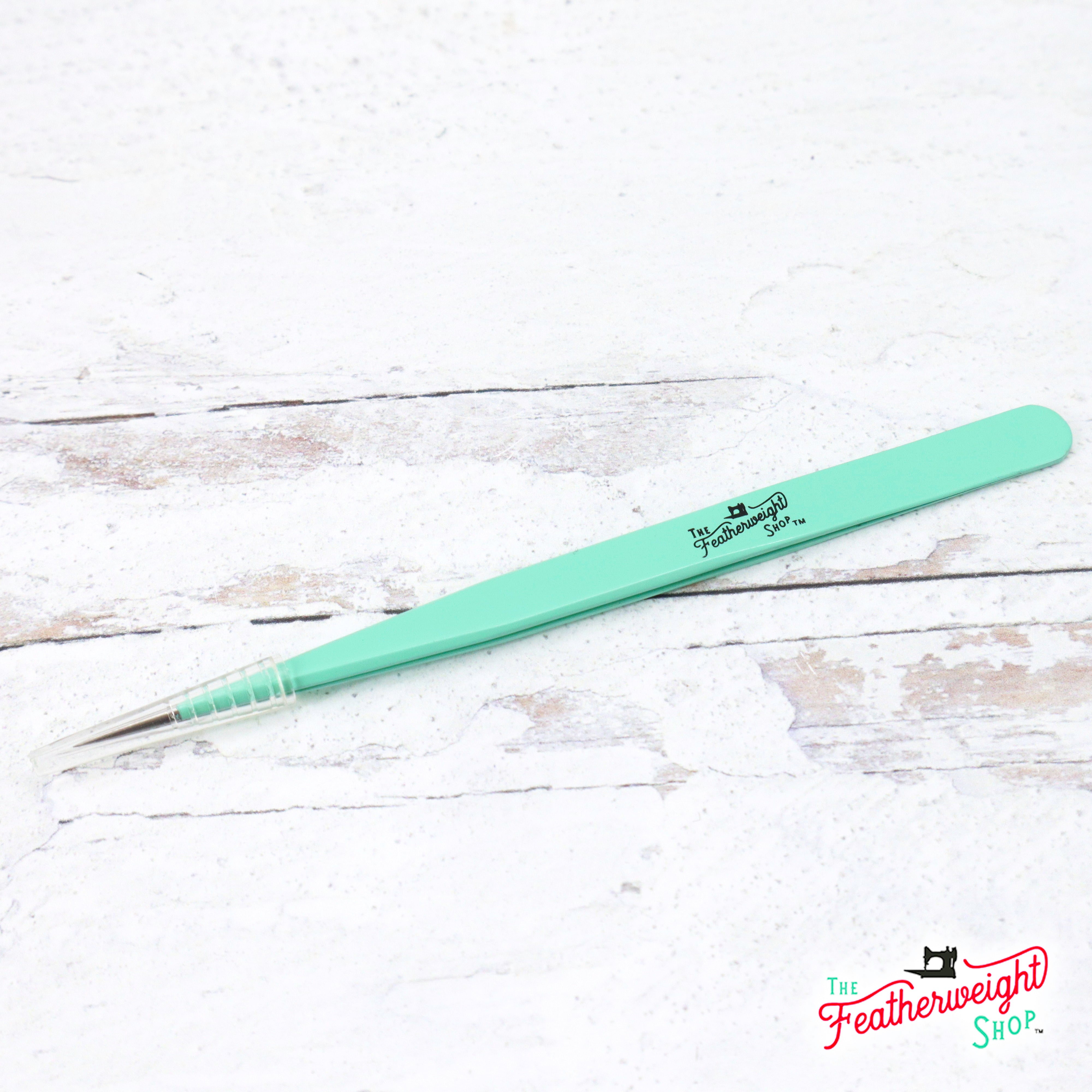 Precision Tweezers, Sharp Jadeite Green Featherweight Shop