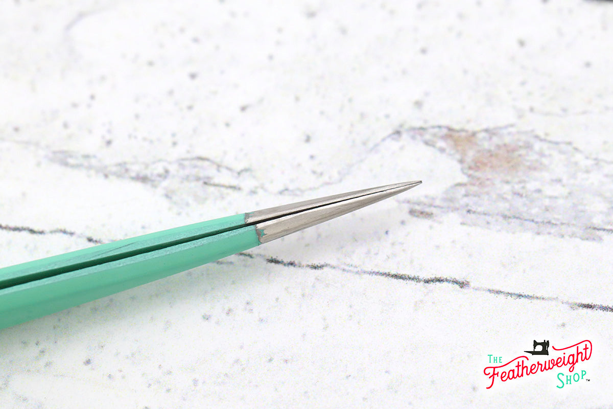 Precision Tweezers, Sharp Jadeite Green Featherweight Shop