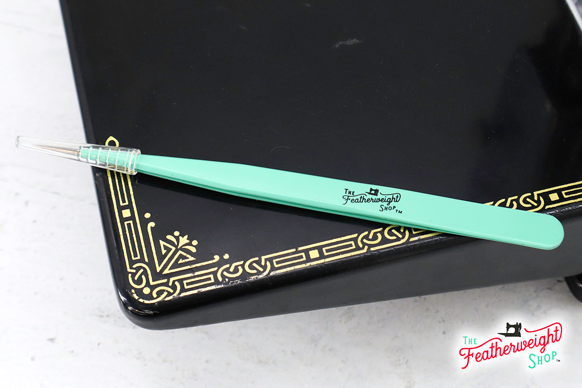 Precision Tweezers, Sharp Jadeite Green Featherweight Shop