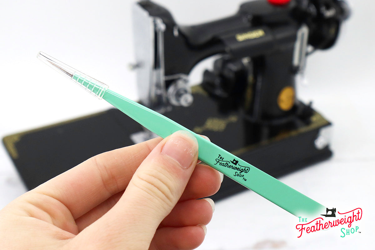 Precision Tweezers, Sharp Jadeite Green Featherweight Shop