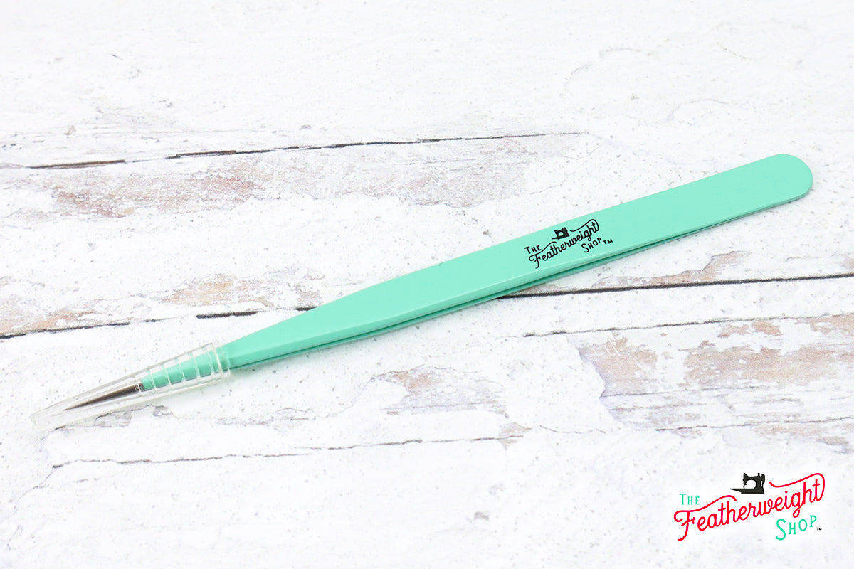 Precision Tweezers, Sharp Jadeite Green Featherweight Shop