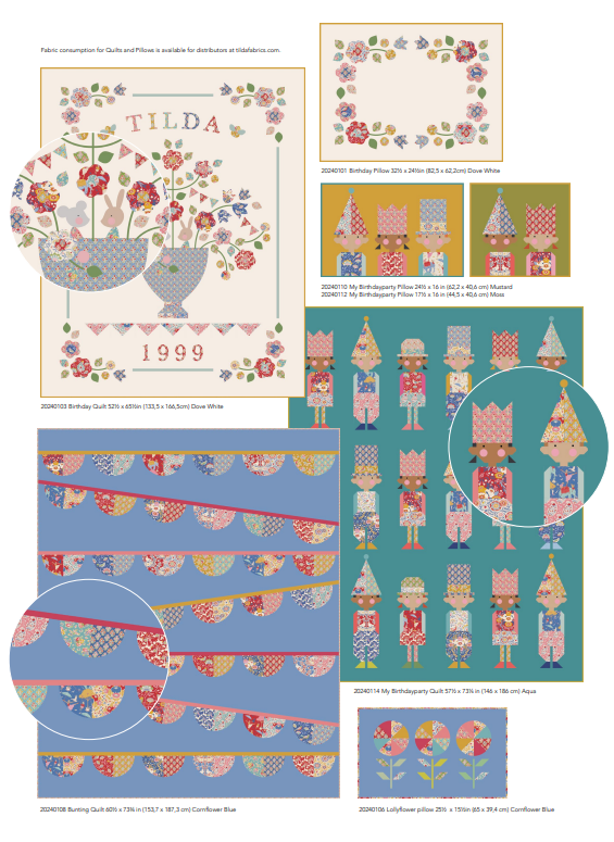 Fabric, Jubilee by Tilda  - 5-inch CHARM PACK