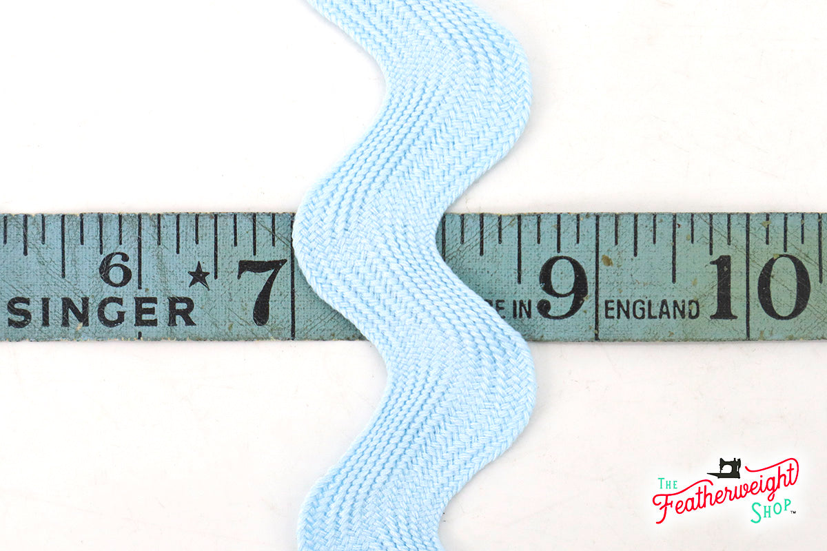 1 5/8" Inch JUMBO RIC RAC - LIGHT BLUE (by the yard)