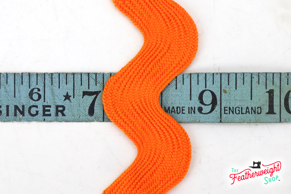 1 5/8" Inch JUMBO RIC RAC - ORANGE (by the yard)