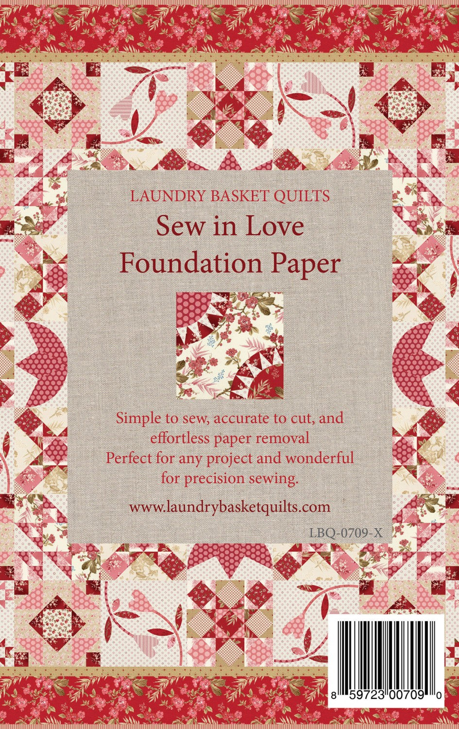 Foundation Paper Piecing Sheets, SEW IN LOVE by Laundry Basket Quilts