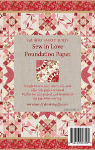 PATTERN - Foundation Paper Piecing Sheets SEW IN LOVE
