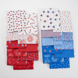 Fabric, Americana Holiday Essentials by Stacy Iest Hsu - FAT QUARTER BUNDLE