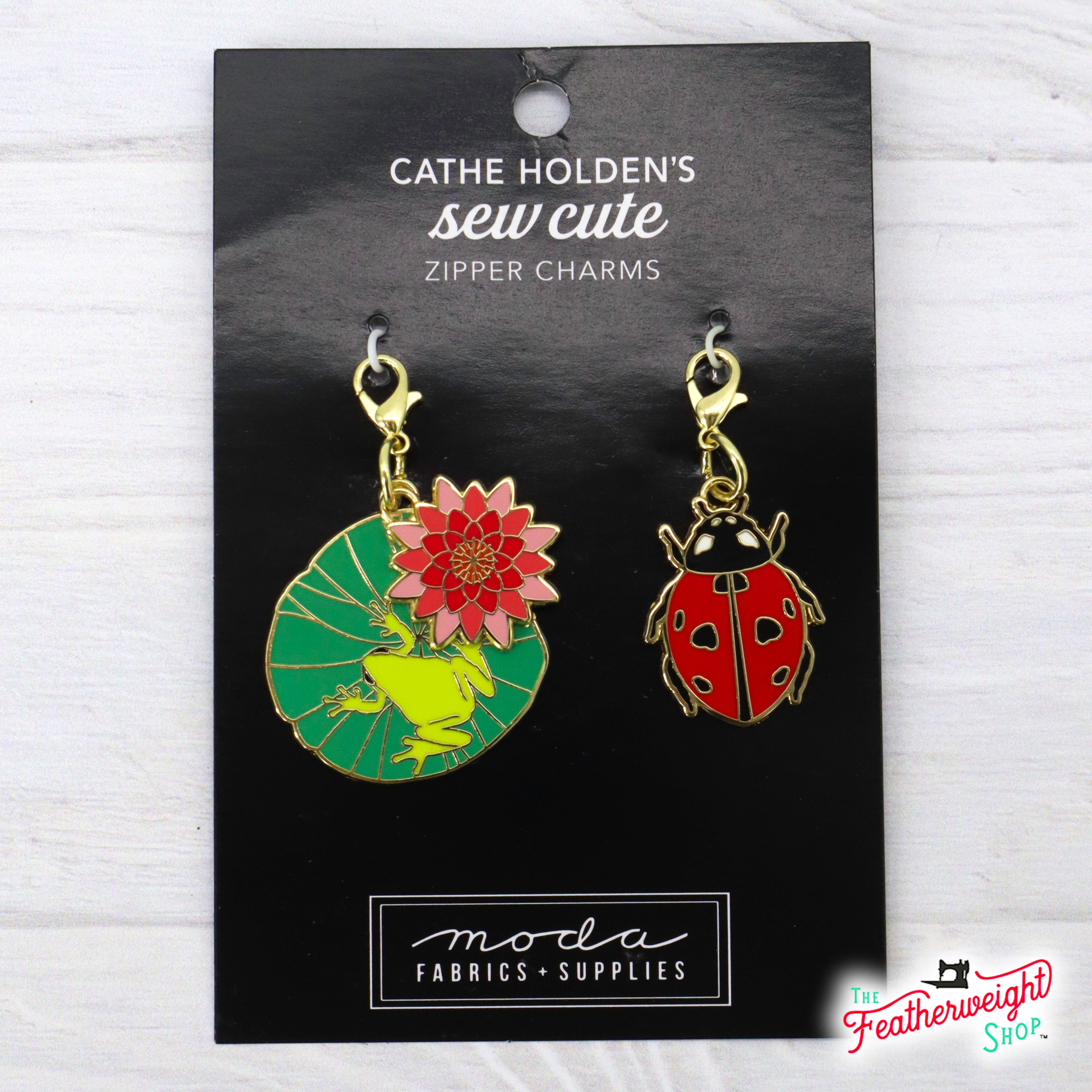 Enamel Charm Zipper Pull by Cathe Holden - FROG & LADY BUG