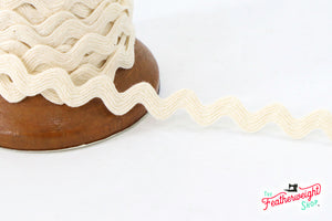 3/8" Inch IVORY Cotton RIC RAC from France (sold by the yard)