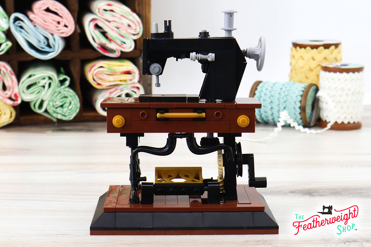 Treadle Sewing Machine Lego Style Toy Building Block Set by Sallie Tom The Singer Featherweight Shop
