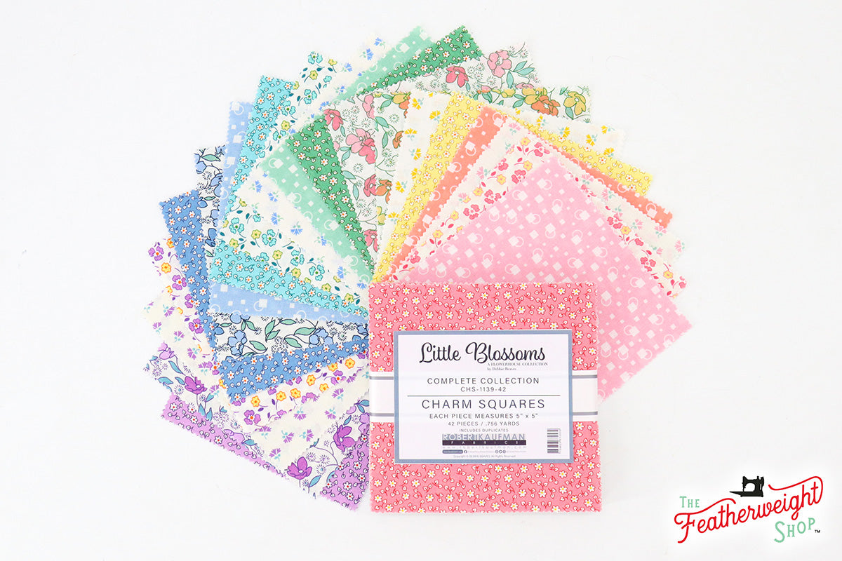 Fabric, 30's Little Blossoms Flowerhouse Collection - 5" CHARM PACK