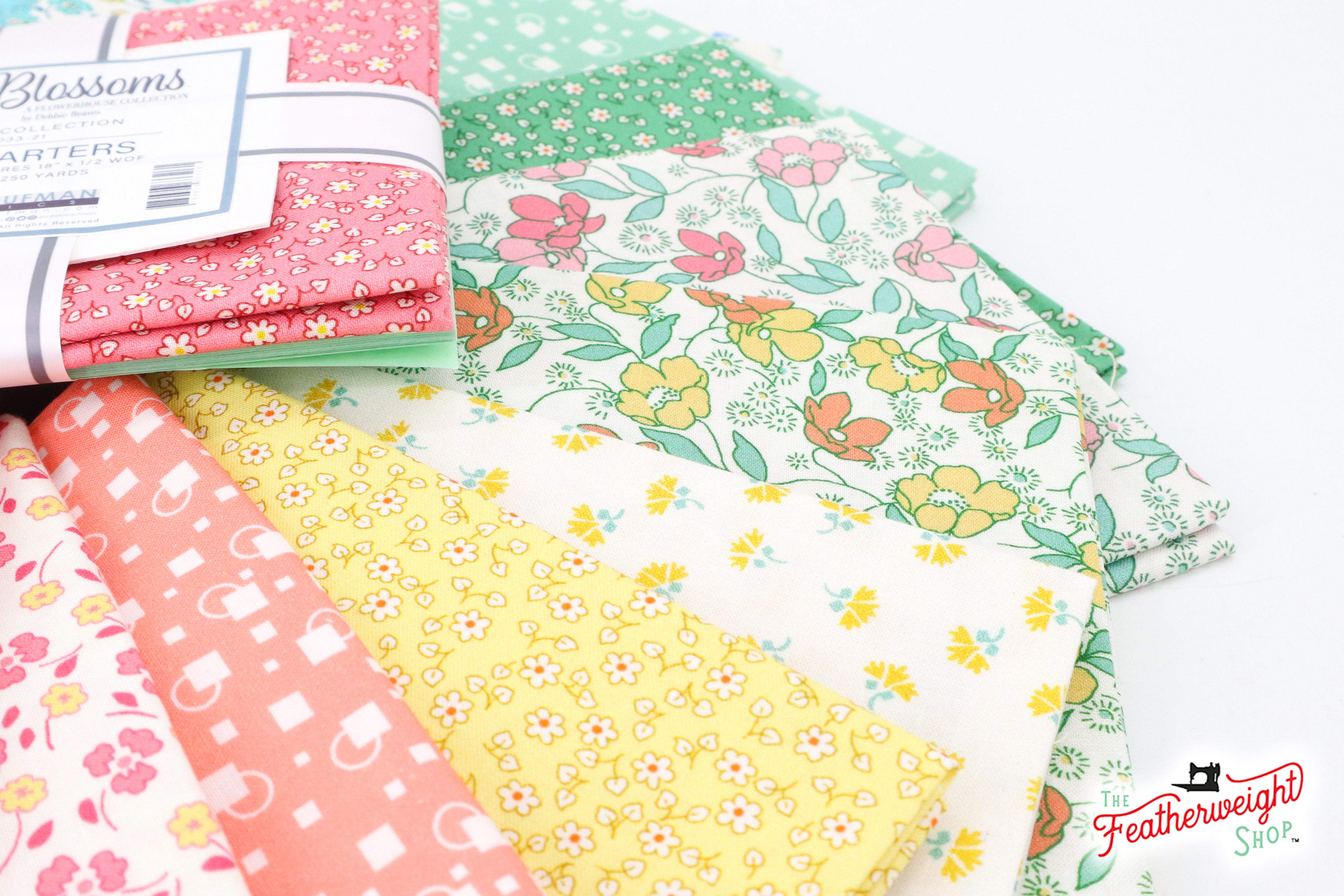 Fabric, Little Blossoms 1930's Flowerhouse Collection  - FAT QUARTER BUNDLE