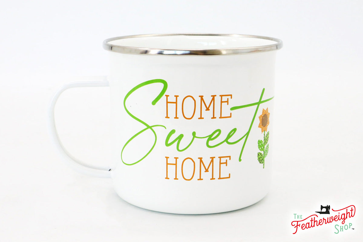 Mug, Home Town Enamel Tin Mug by Lori Holt