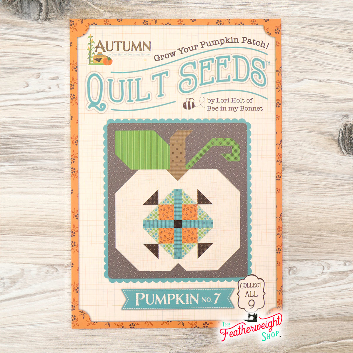 PATTERN, Autumn Quilt Seeds ~ Pumpkin No. 7 Block by Lori Holt