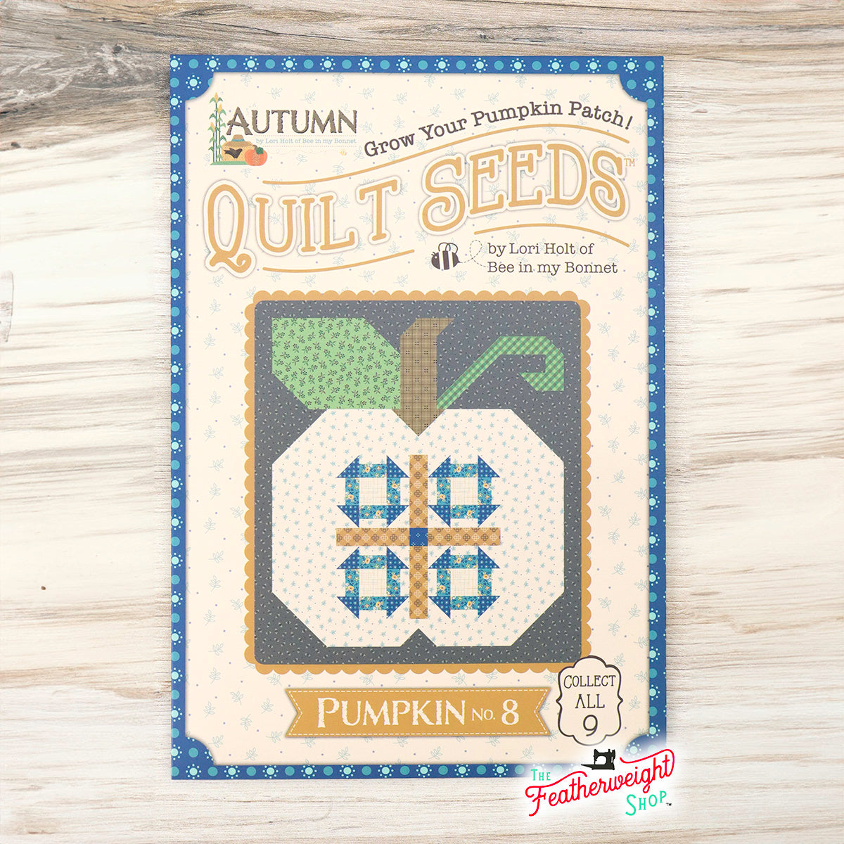 PATTERN, Autumn Quilt Seeds ~ Pumpkin No. 8 Block by Lori Holt