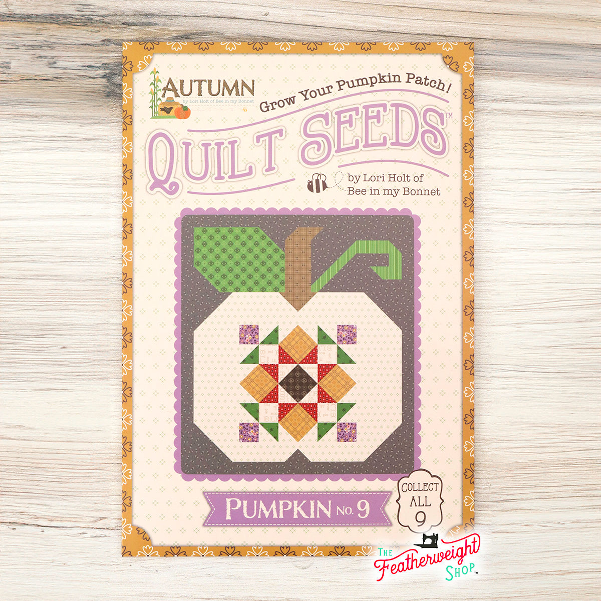 PATTERN, Autumn Quilt Seeds ~ Pumpkin No. 9 Block by Lori Holt