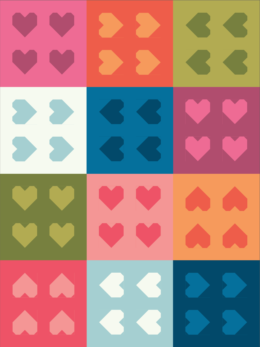 PATTERN, Love All Around Quilt by Taren Studios