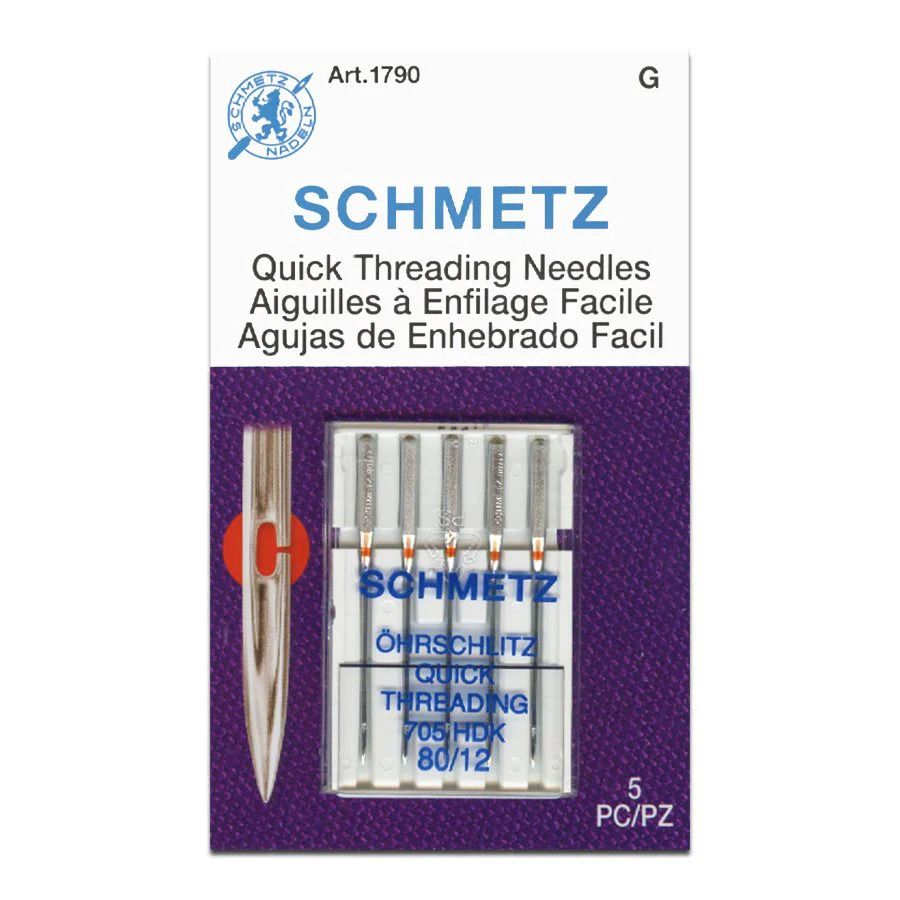 Schmetz Sewing Needles Quick Threading 80/12
