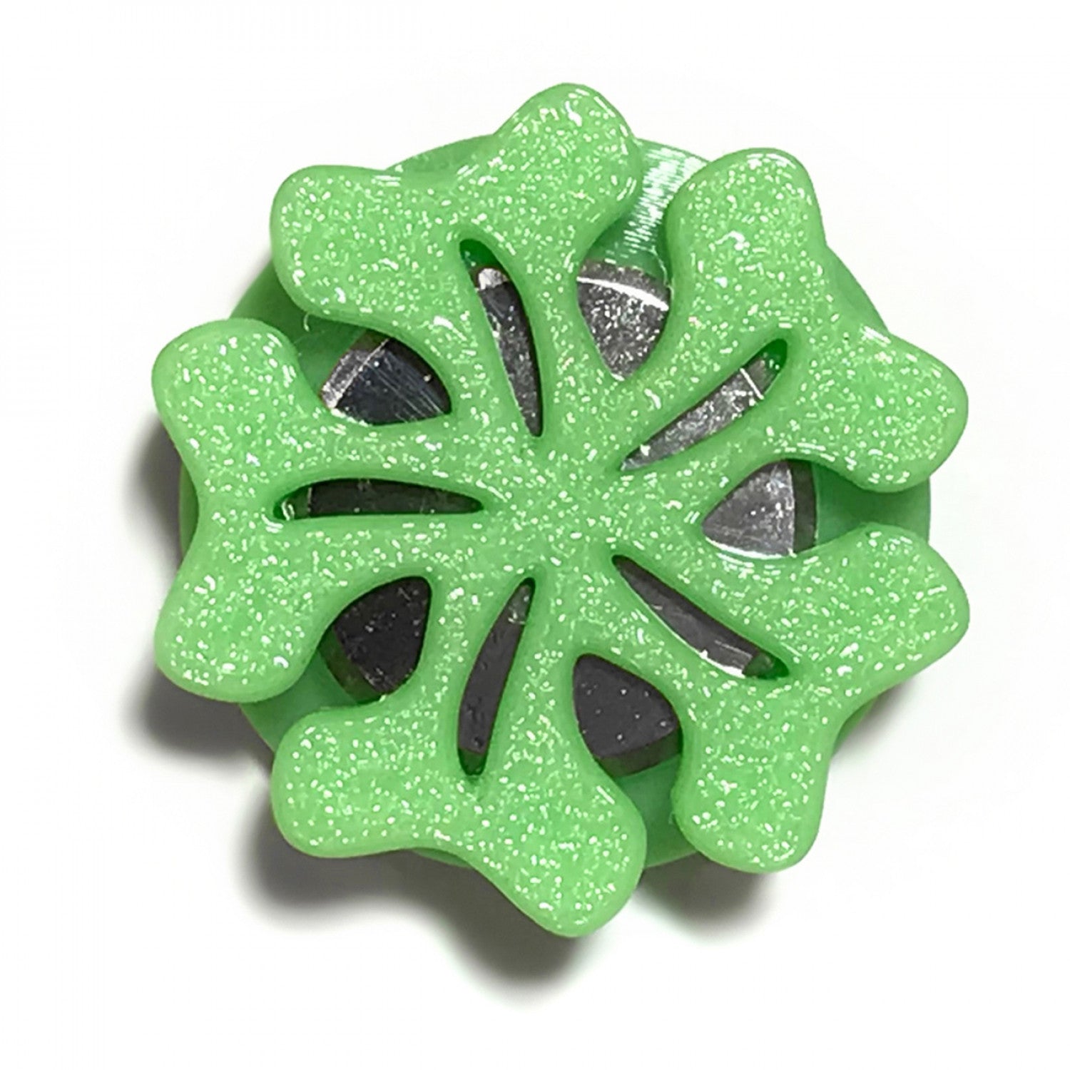 Thread Cutter, Magnetic Flower LIME Green