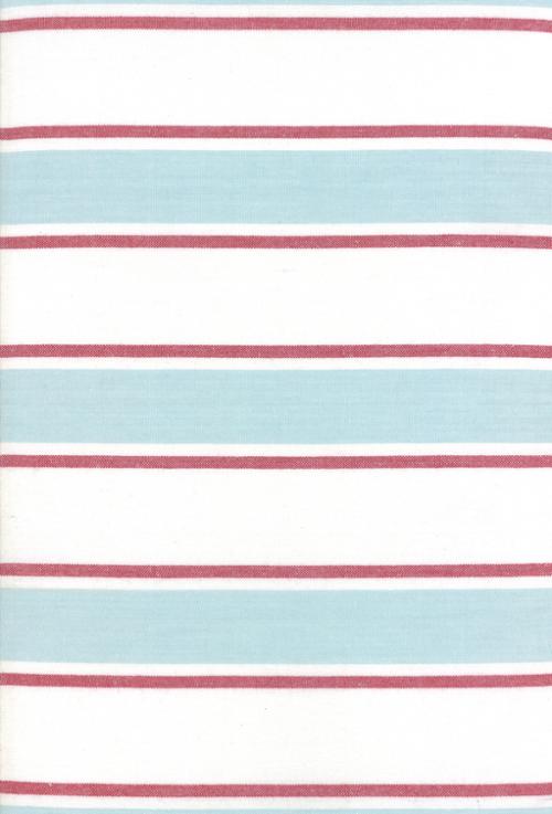 Fabric, 16-Inch Toweling by MODA - RED, WHITE & SEAGLASS STRIPE (by the yard)