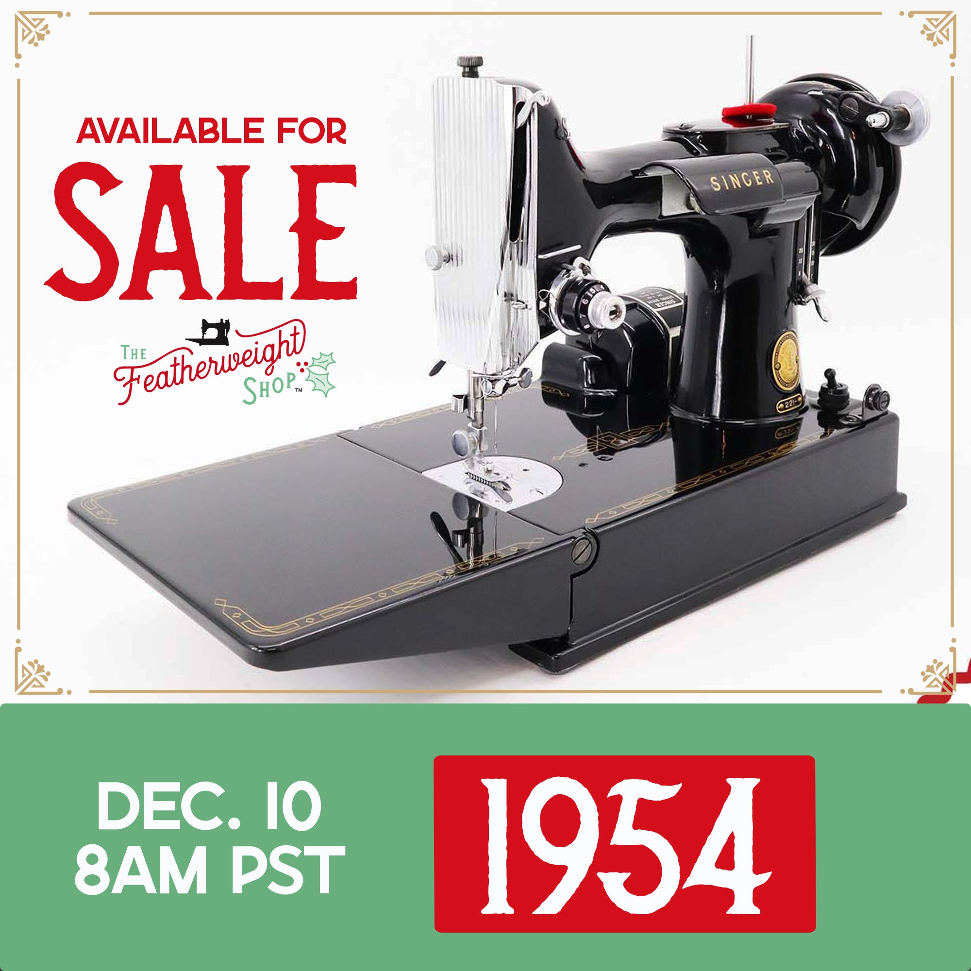 Singer Featherweight 221 Sewing Machine, AL697*** - 1954