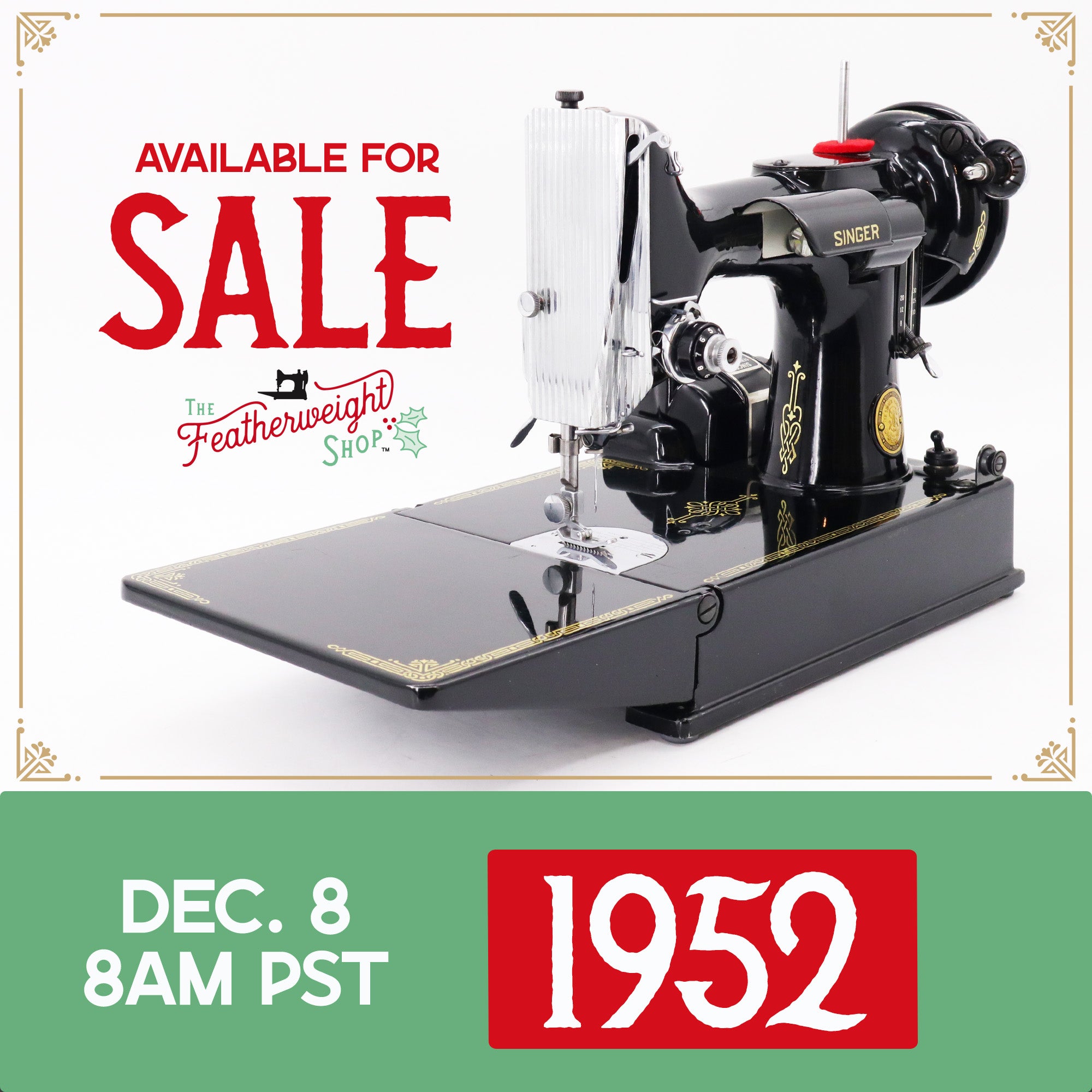 Singer Featherweight 221 Sewing Machine, AL182*** - 1952