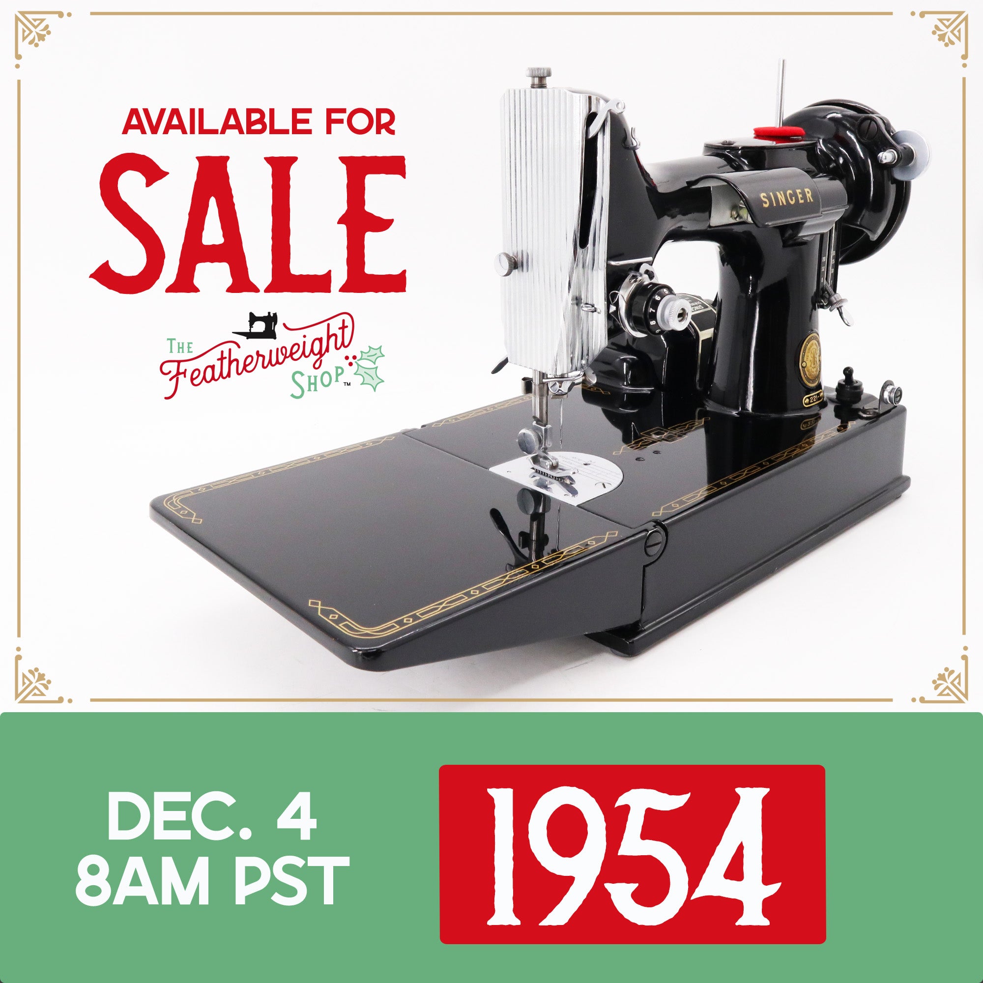 Singer Featherweight 221 Sewing Machine, AL700*** - 1954