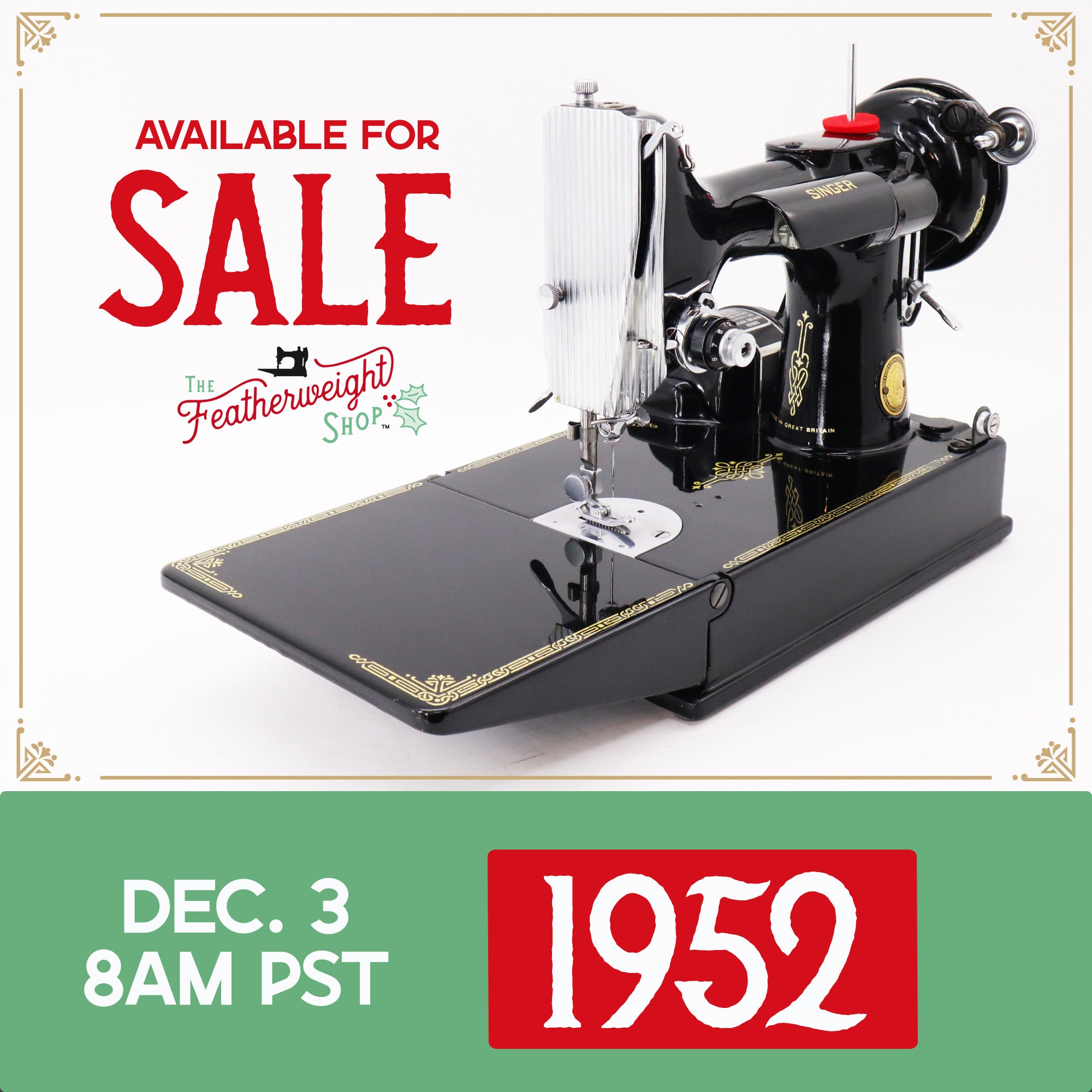 Singer Featherweight 221K Sewing Machine, 1952 - EH6265**