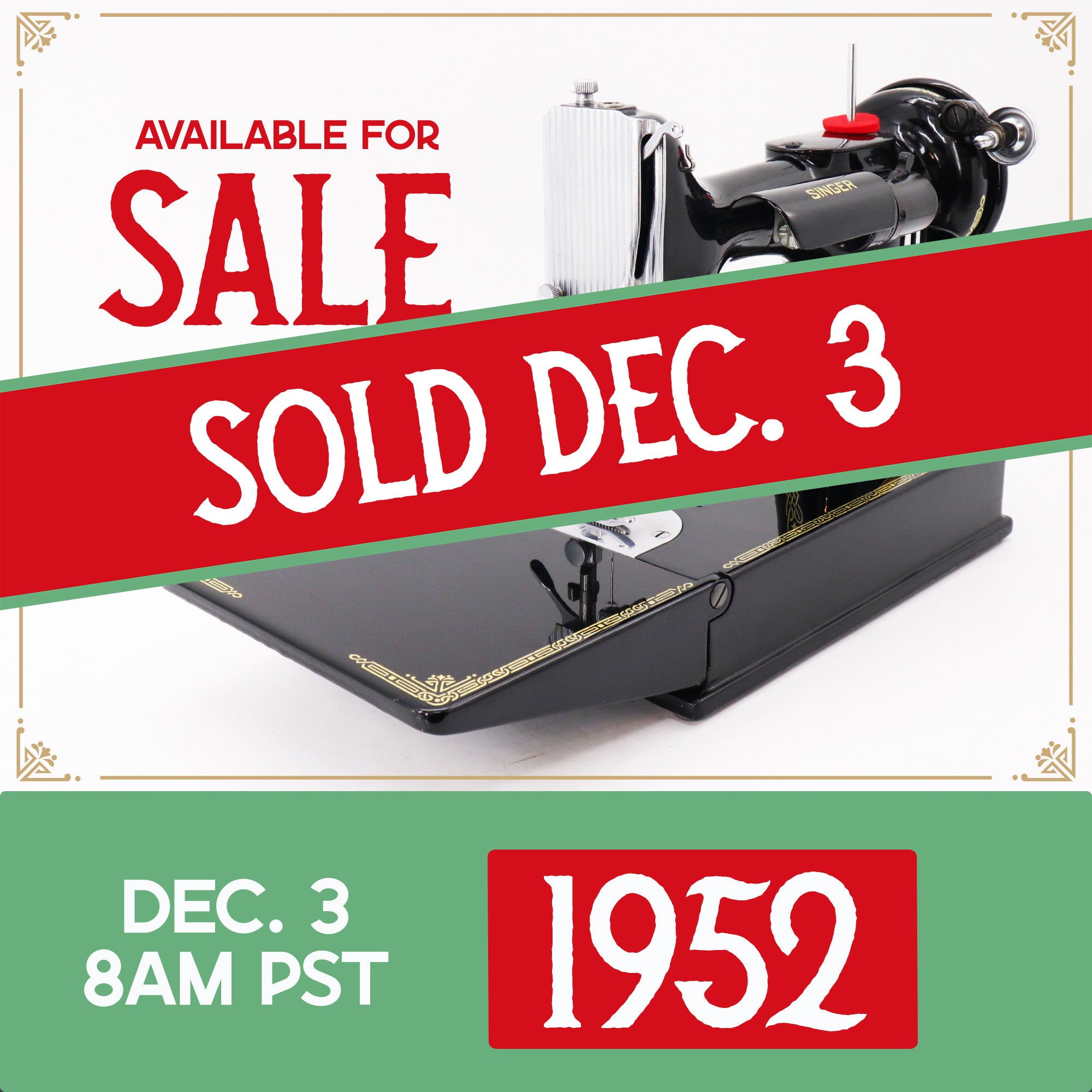 Singer Featherweight 221K Sewing Machine, 1952 - EH6265**