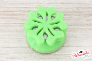Thread Cutter, Magnetic Flower LIME Green
