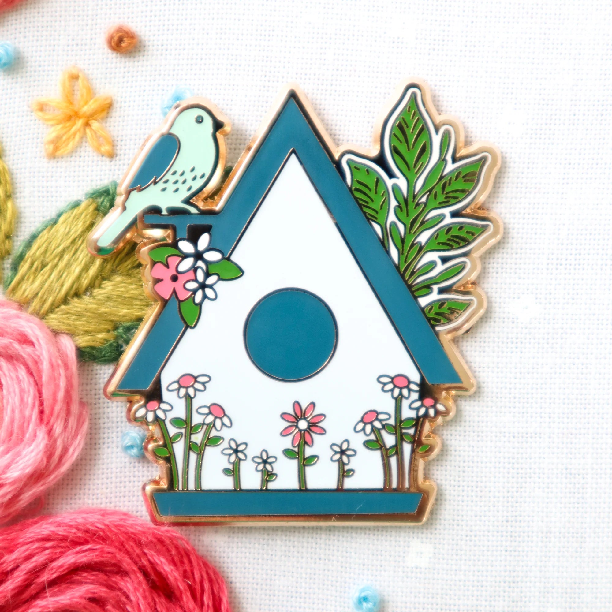 Needle Minder, Melody Lane Birdhouse by Flamingo Toes