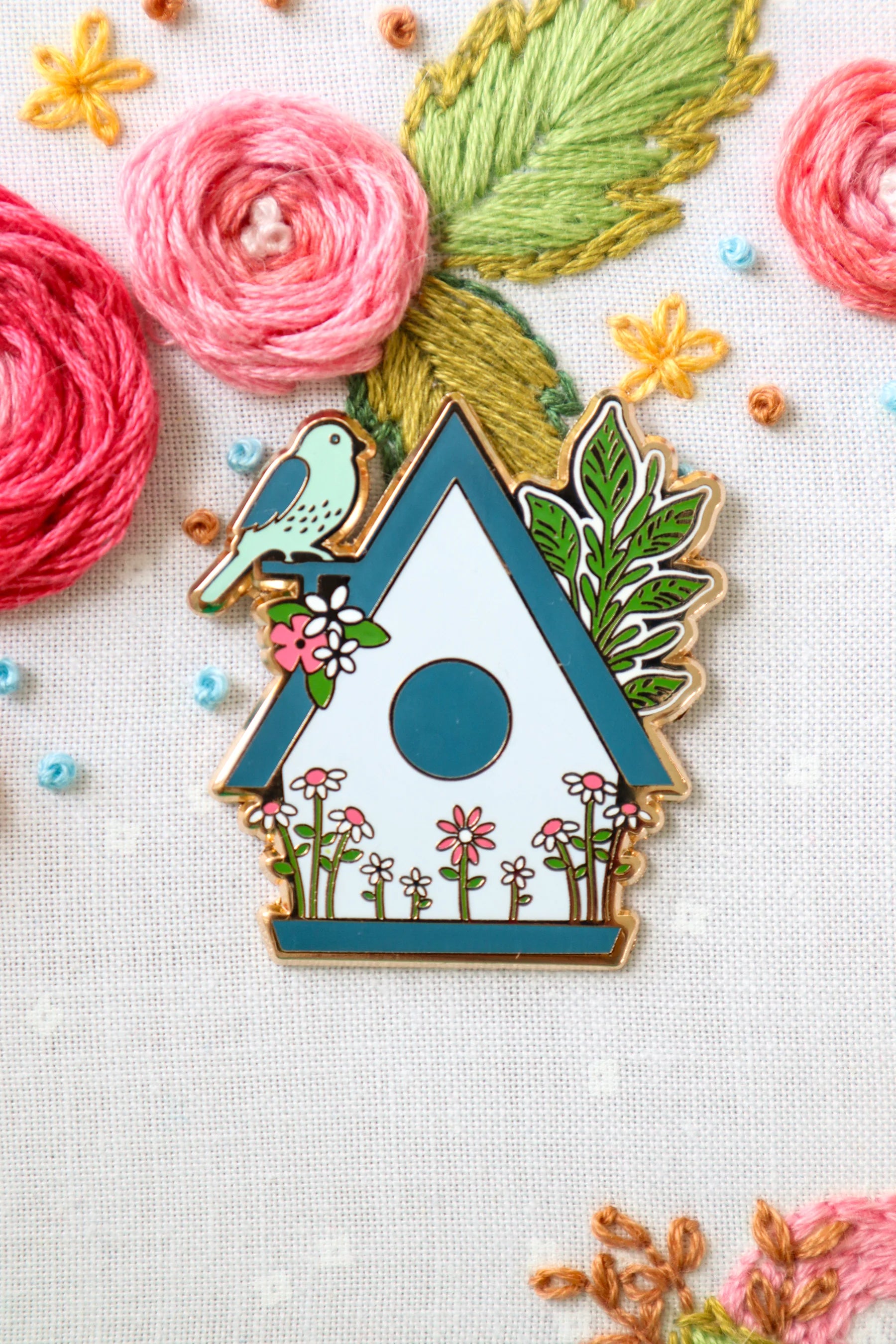 Needle Minder, Melody Lane Birdhouse by Flamingo Toes