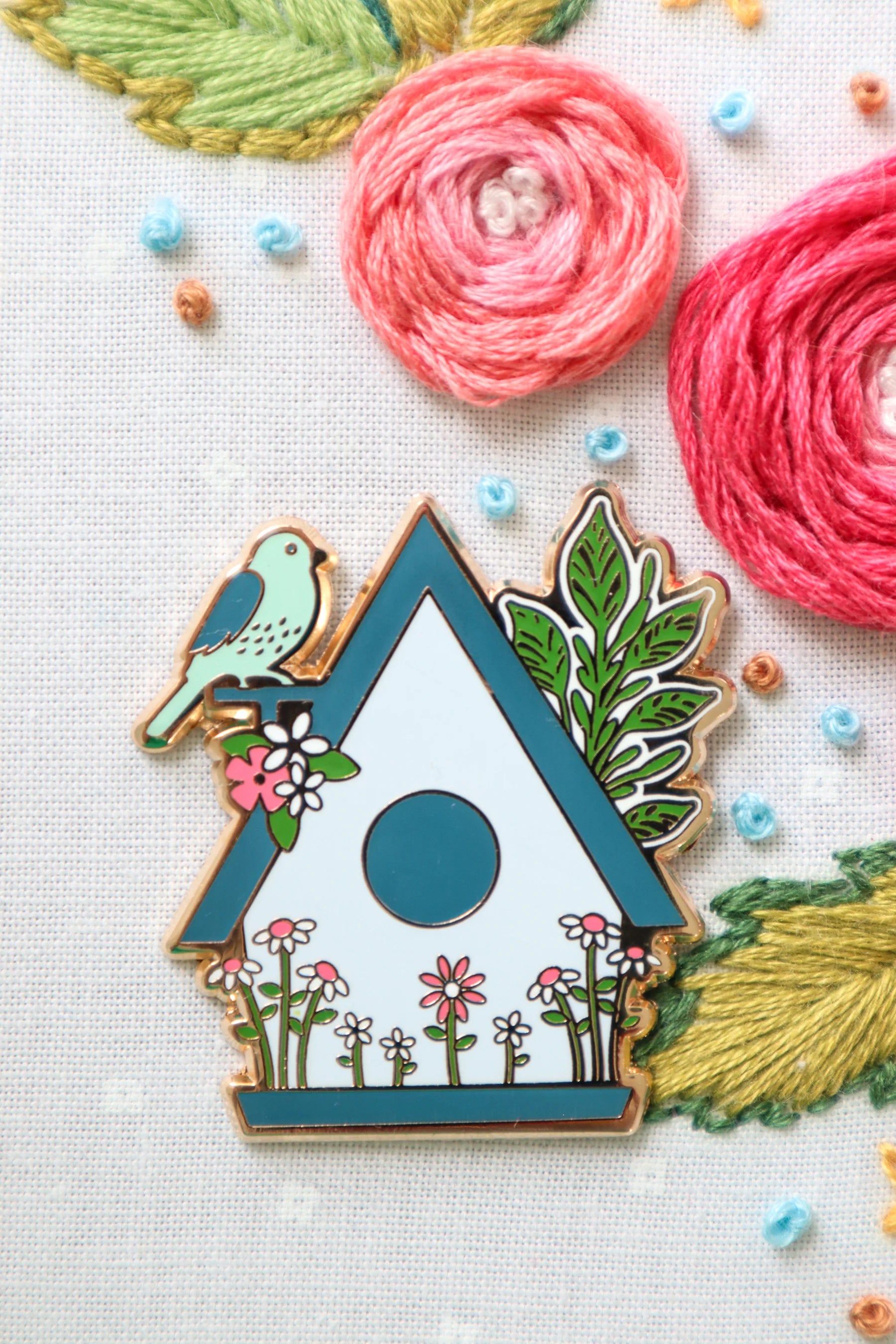 Needle Minder, Melody Lane Birdhouse by Flamingo Toes