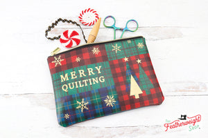 Bag, Christmas Merry Quilting Glam Zipper