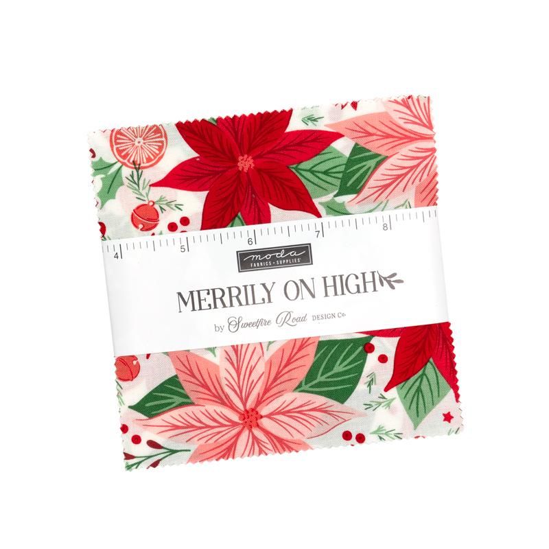 Fabric, Merrily on High by Sweetfire Road - 5" CHARM PACK