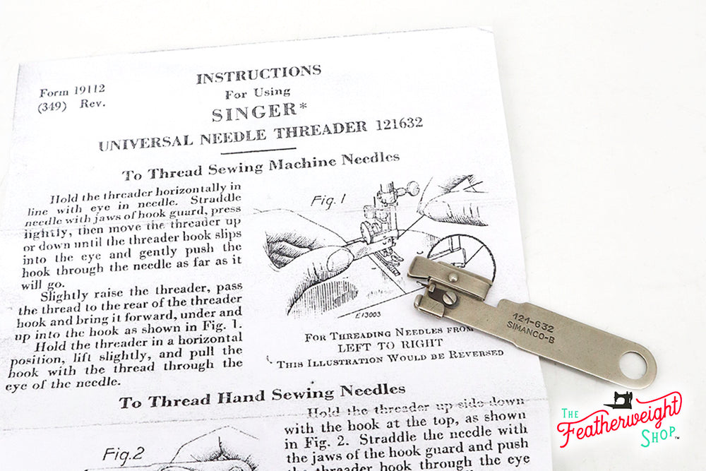 Needle Threader, Singer (Vintage Original) – The Singer Featherweight Shop