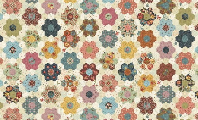 Fabric, Sarah's Garden by Laundry Basket Quilts WIDE BACK 108" (by the yard)