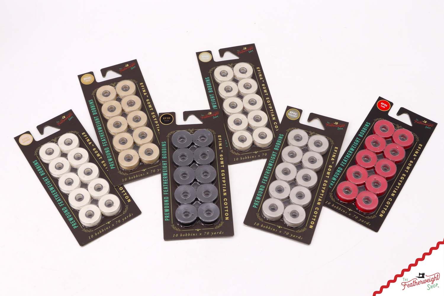 Bobbins, EXCLUSIVE! PRE-WOUND Singer Featherweight 221 222 301 - Package of 10